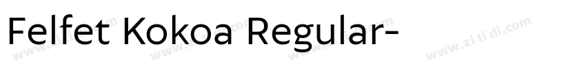 Felfet Kokoa Regular字体转换